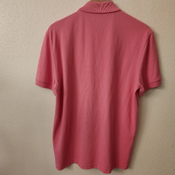Lacoste Sport Pink Golf Polo Shirt Rubber Crocodile Mens Sz Medium - Picture 15 of 15